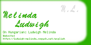 melinda ludwigh business card